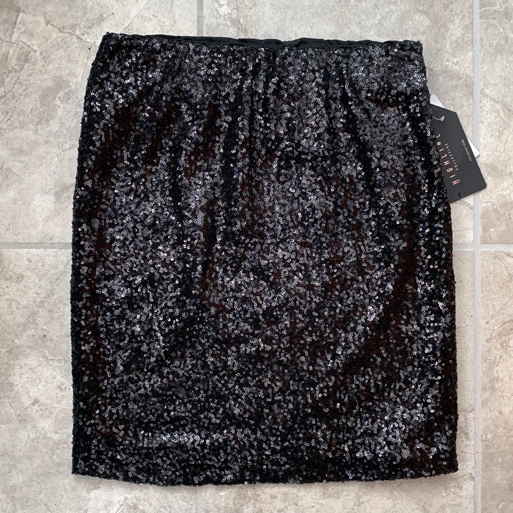 Black sequin skirt